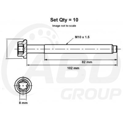 Head Bolt Set Mondeo Zh16/+  102X10Mm